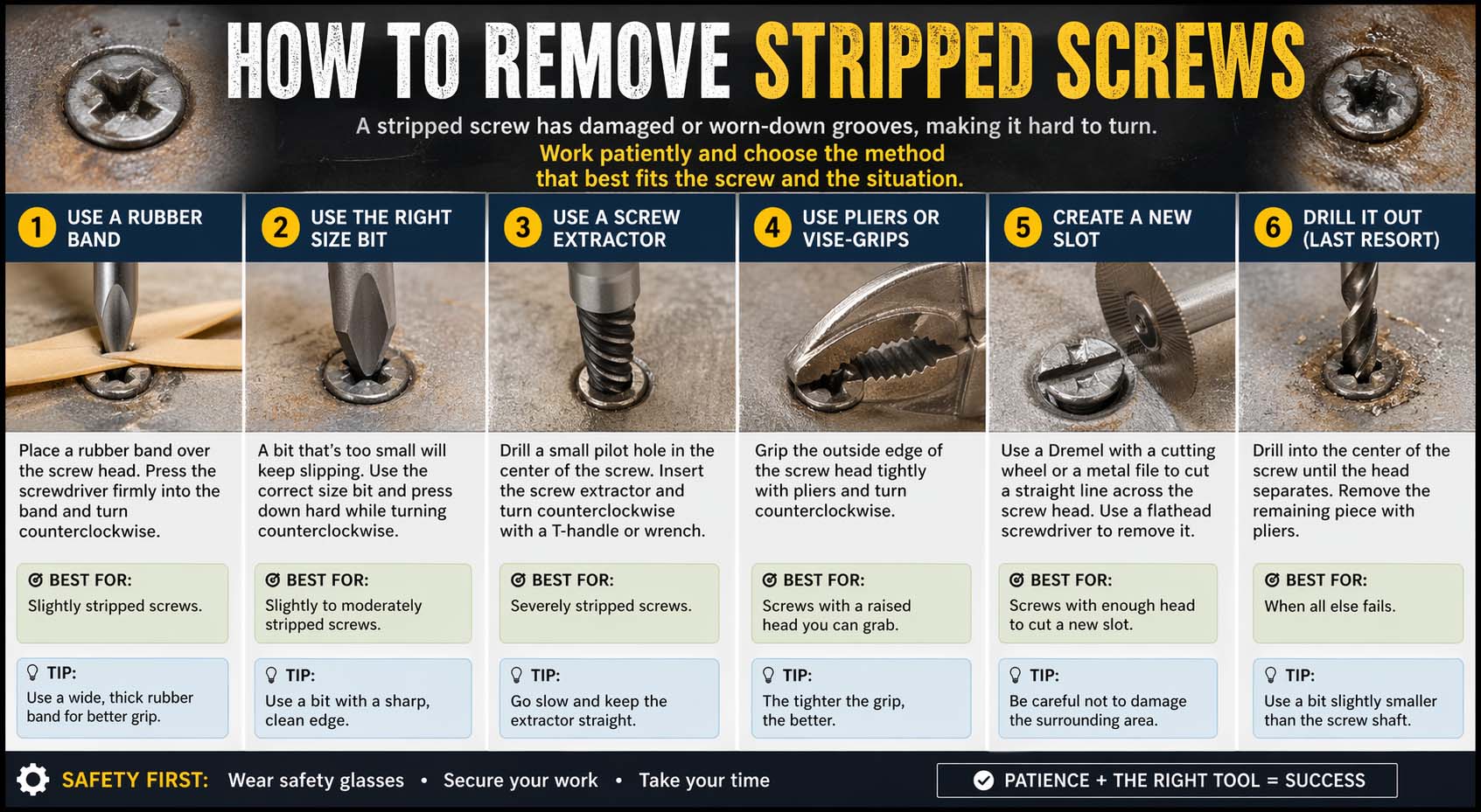 How to Remove Stripped Screws Easily