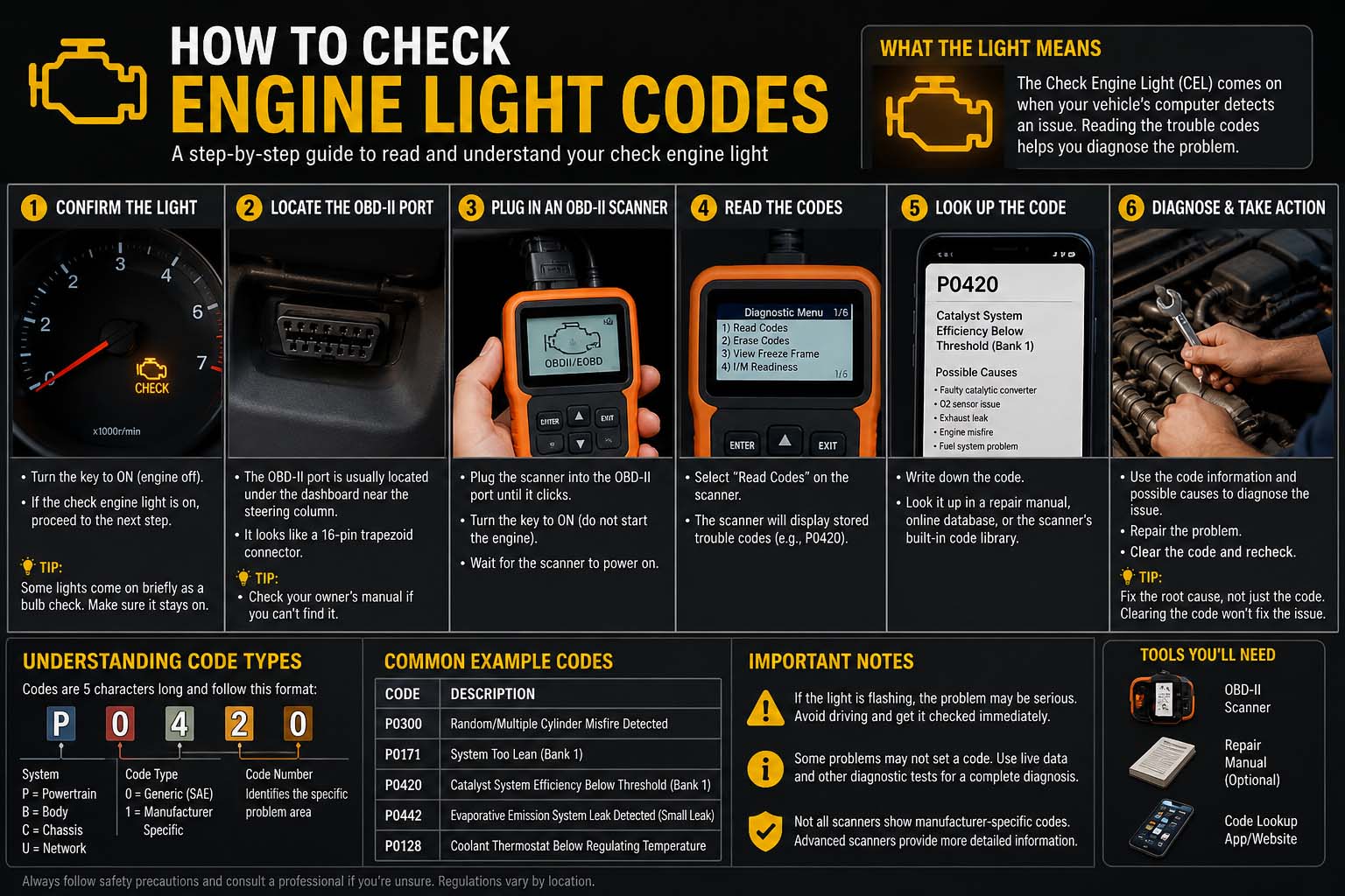 how to check engine light codes