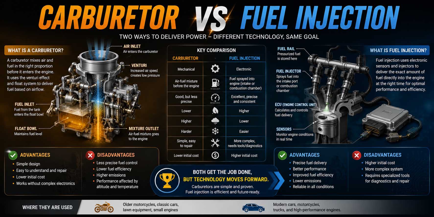 carburetor vs fuel injection