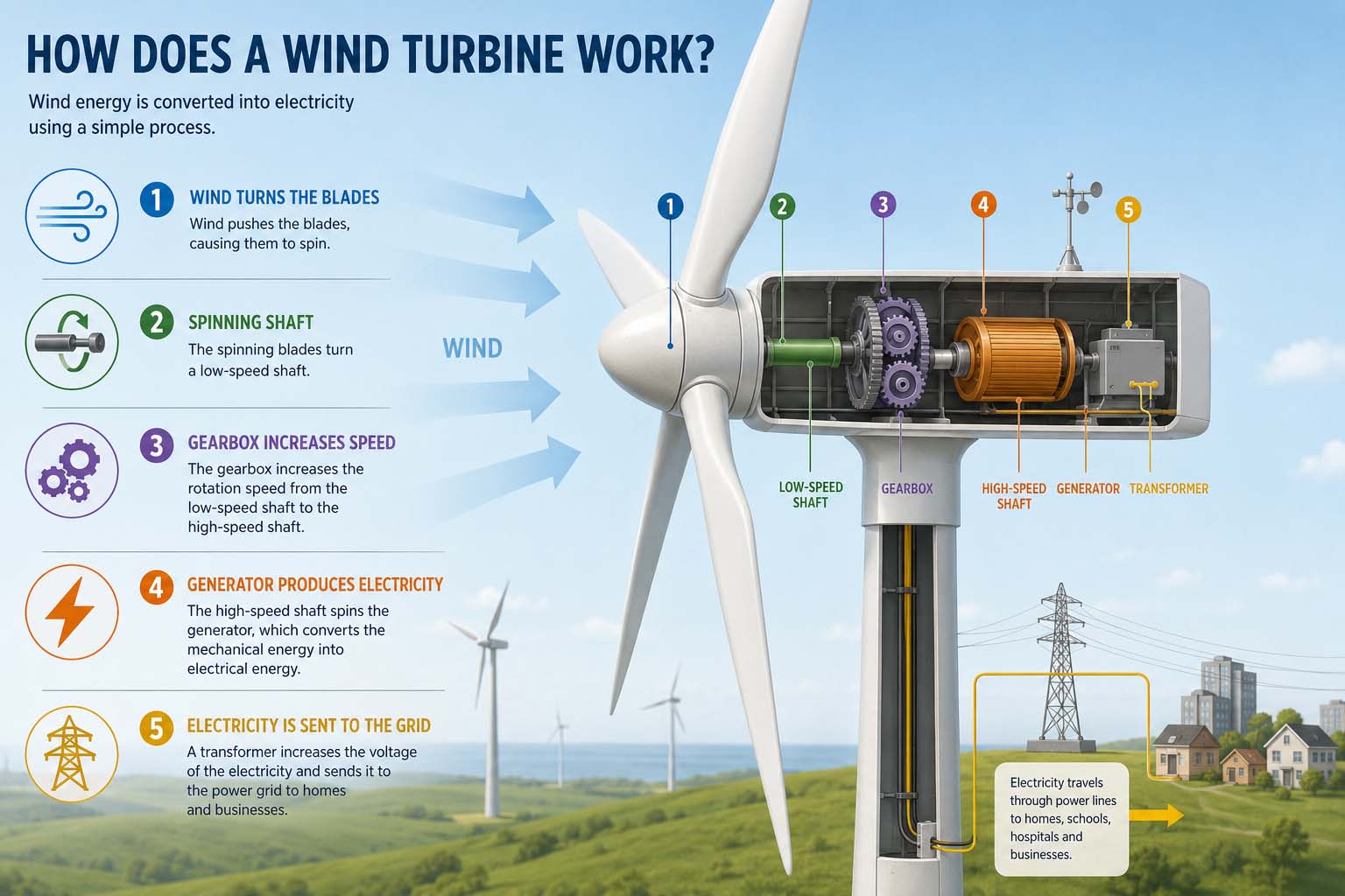 how does a wind turbine work