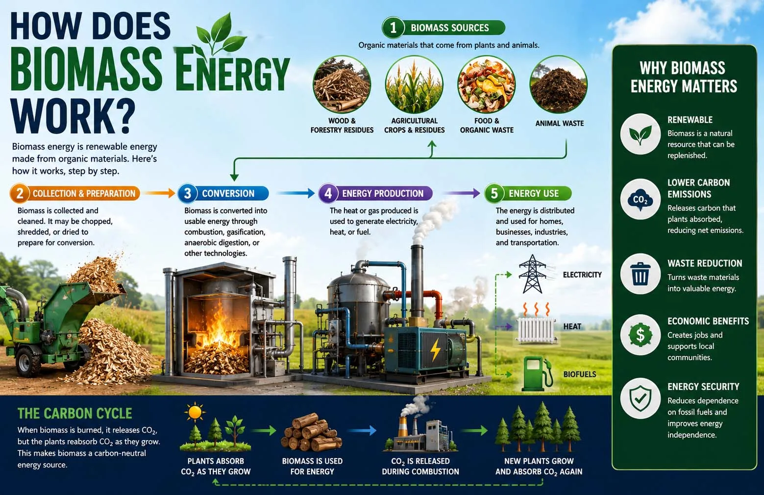 how does biomass energy work