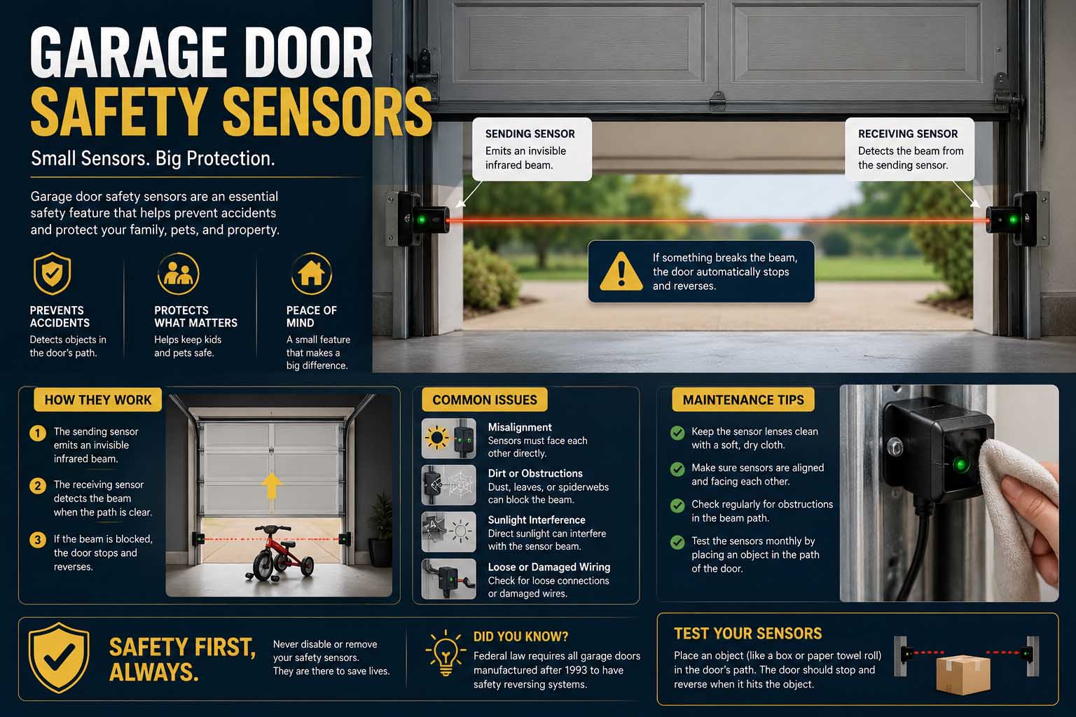 garage door safety sensors