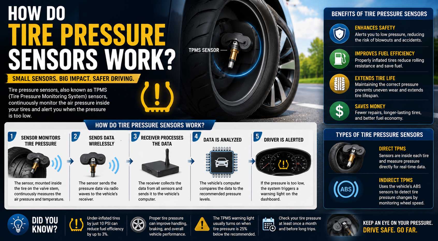 how do tire pressure sensors work