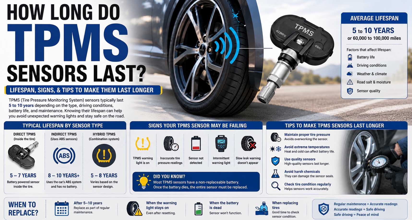how long do tpms sensors last