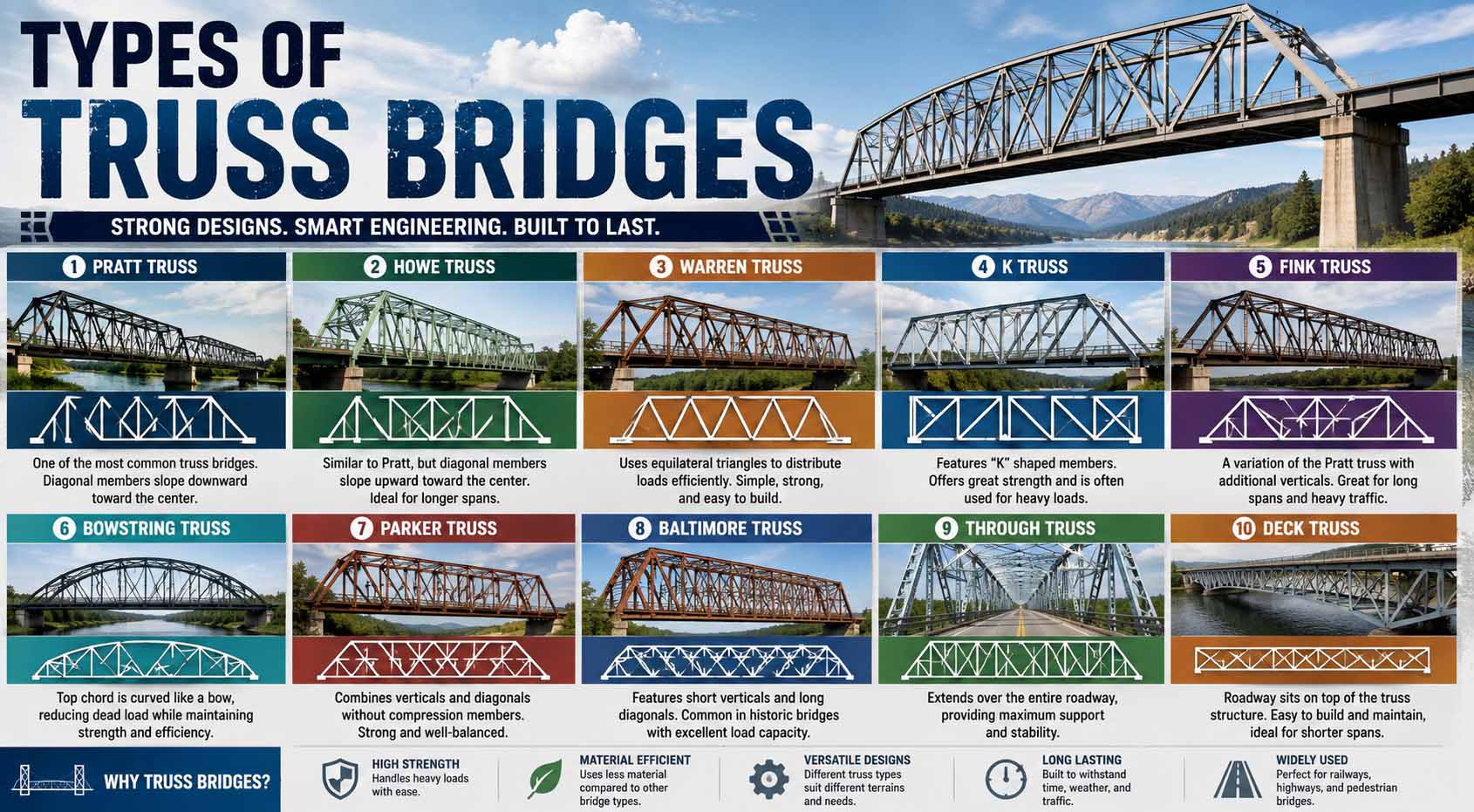 types of truss bridges