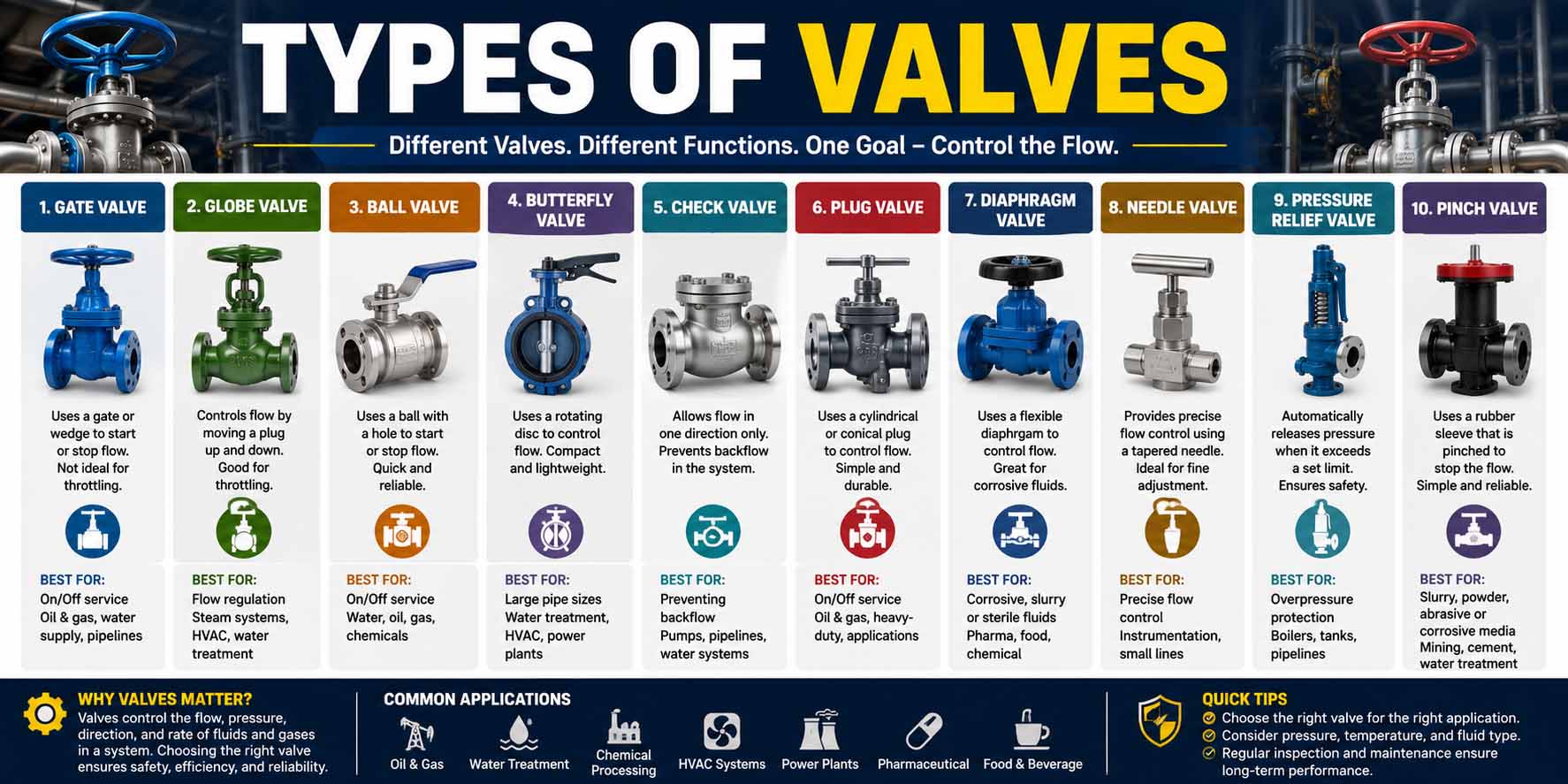 types of valves